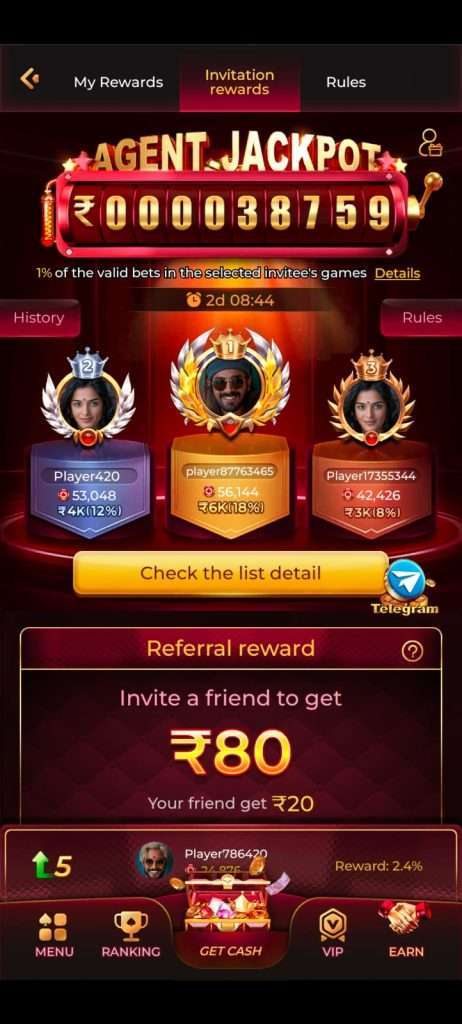 X89 Game Tournament mobile interface and event screen