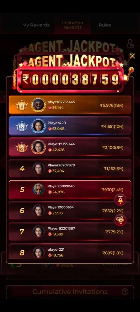 X89 Game Tournament leaderboard and player rankings