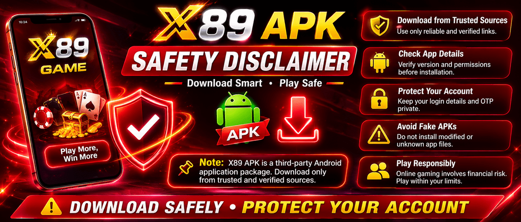 X89 APK safety disclaimer and download information